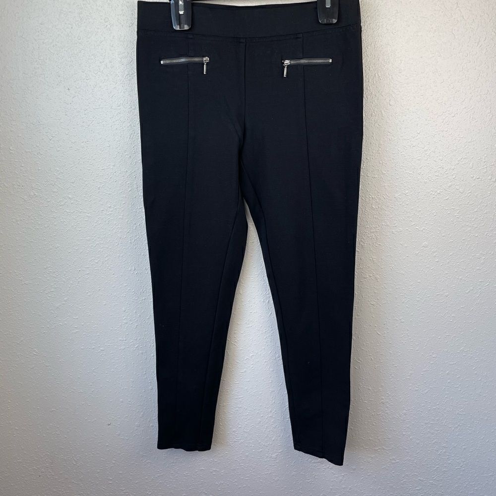 Matty M Black Capri Stretch Pants/Leggings Size L EUC